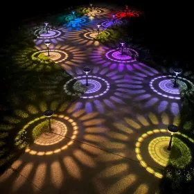   Garden of Eden 13015 Leszúrható szolár lámpa - 1 + 1 melegfehér / RGB SMD LED - fekete - 53 x 11,4 cm