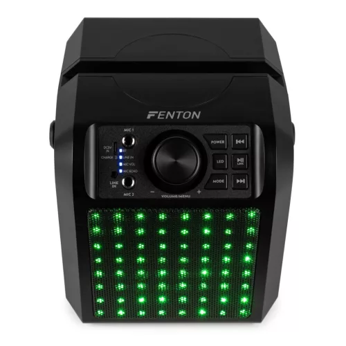 Fenton KAR50B Karaoke hangfal, LED fényeffekt, fekete, 50W