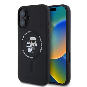   Karl Lagerfeld tok fekete KLHMP16SSCMKCRHK Apple Iphone 16 készülékhez