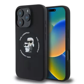   Karl Lagerfeld tok fekete KLHMP16LSCMKCRHK Apple Iphone 16 Pro készülékhez
