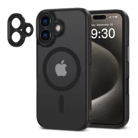    Tech-Protect MAGCAM MAGSAFE kameravédős fekete tok Apple iPhone 16 készülékhez