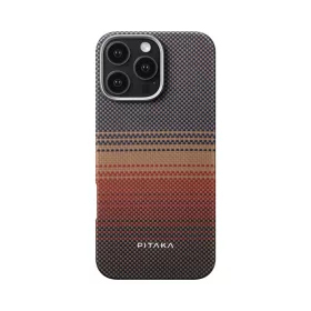   Pitaka Tactile Woven tok SUNSET Apple iPhone 16 Pro készülékhez - MagSafe rögzítéssel (KI1601SU)