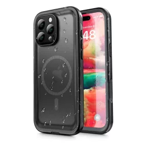   Tech-Protect Shellbox vízálló és ütésálló tok fekete MagSafe Apple iPhone 16 Pro készülékhez