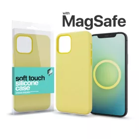   XPRO™ MagSafe rögzítésű Soft Touch Szilikon tok Apple Iphone 16 Pro Max készülékhez - sárga