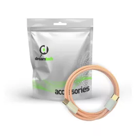 Dreamtech PD fonott kábel pink USB-C / USB-C 3A 60W 1M