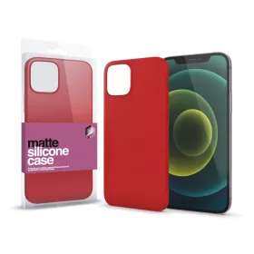   XPRO™ Szilikon matte tok ultravékony piros Apple iPhone 16e készülékhez