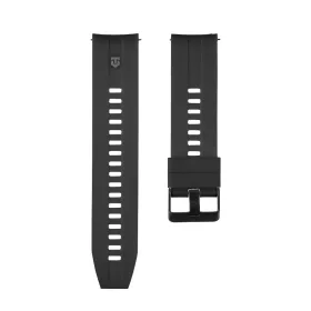   Tactical Quick Release Fekete szilikon univerzális óraszíj 22mm Samsung / Huawei / Honor / Garmin / Amazfit készülékekhez