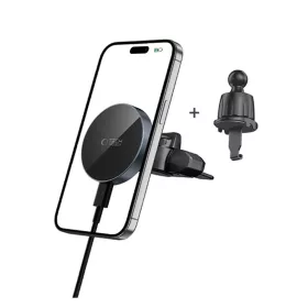   Tech-Protect MagSafe autós tartó fekete MM15W-V5 15W QC szellőzőrácsba vagy CD-tartóba helyezhető
