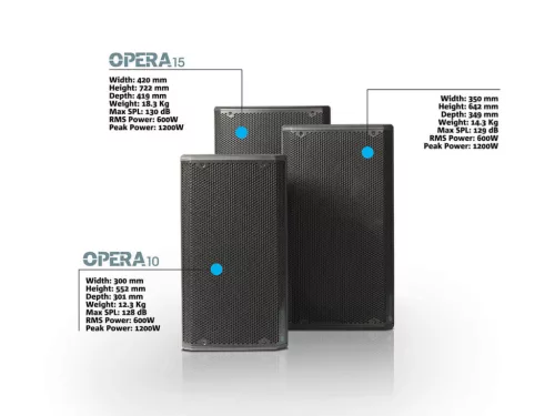 dB Technologies OPERA 10 600/1200W (10") aktív hangfal Bi-Amp