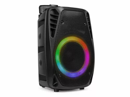 Fenton FT8LED-MK2 (8") hordozható akkumulátoros hangfal 300W mikrofonnal (BT/USB/SD)