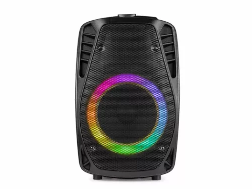 Fenton FT8LED-MK2 (8") hordozható akkumulátoros hangfal 300W mikrofonnal (BT/USB/SD)