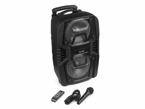 Fenton FT208 - Karaoke hordozható AKKUMULÁTOROS 500W hangfal Mikrofonnal (Bluetooth/USB/SD)