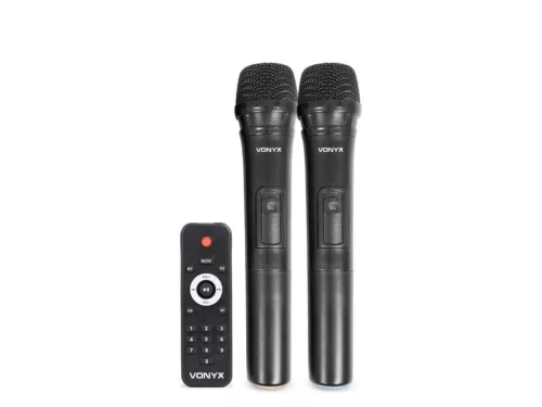 Vonyx PA-912 (12") 500W akkumulátoros hordozható hangfal (2xMik + MP3 + Bluetooth)