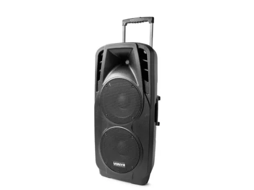 Vonyx SPX-210ACCU (2x 10") 500W akkumulátoros hordozható hangfal (2xMik + MP3 + FM + Bluetooth)