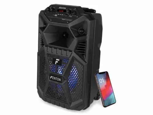 Fenton FPC8T 100W akkumulátoros karaoke hangfal (Mikrofon + MP3 + Bluetooth)