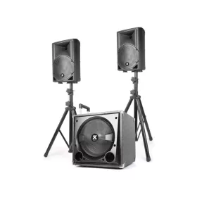  Vonyx VX800BT 2.1 aktív hangfal szett 800W + 1x Mikrofon + Állvány (MP3 + BLUETOOTH)