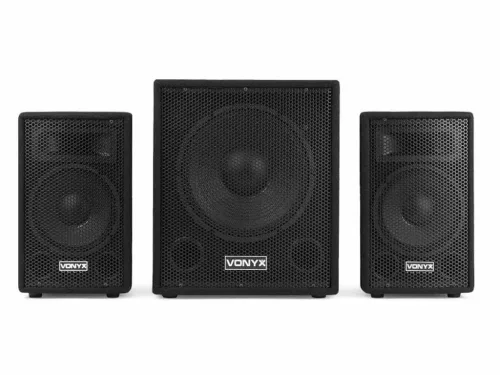 Vonyx VX0812BT 2.1 Aktív hangfal rendszer, 12", Bluetooth, Visszhang effekt