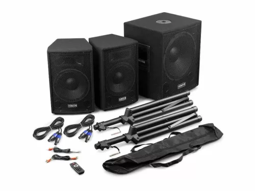 Vonyx VX1015BT 2.1 Aktív hangfal szett, 15", Bluetooth, Visszhang effekt