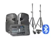 Vonyx PSS-302 2x150W (10") aktív hangfalszett + ÁLLVÁNY (MP3 + BLUETOOTH)
