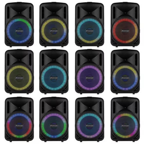 Fenton FT10LED MK2 (10") 450W akkumulátoros hordozható hangfal (1xMik + MP3 + Bluetooth)