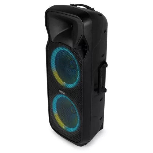 Fenton FT212LED (12") 1400W akkumulátoros hordozható hangfal (2x mik + MP3 + Bluetooth)