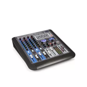   Power Dynamics PDM-S604 - 6 csatornás zenekari keverő, Bluetooth + Effekt + REC felvétel