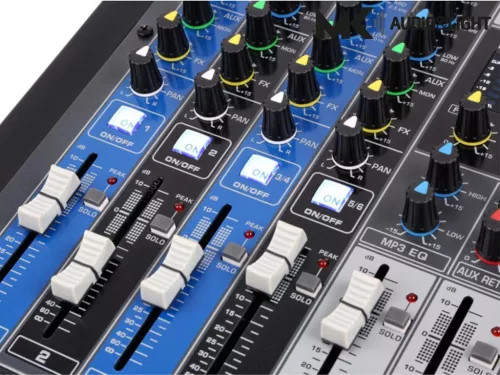 Power Dynamics PDM-S604 - 6 csatornás zenekari keverő, Bluetooth + Effekt + REC felvétel