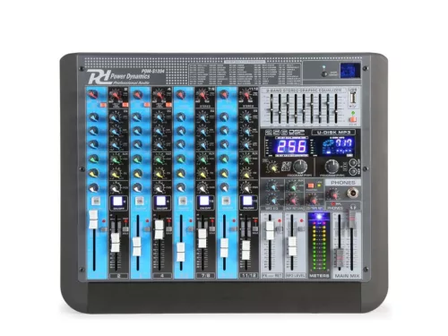 Power Dynamics PDM-S1204 - 12 csatornás zenekari keverő, Bluetooth + Effekt + REC felvétel