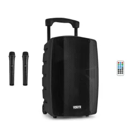   Vonyx VSP200 200W (10") aktív hordozható akkumulátoros hangfal + mikrofon (2db) szett