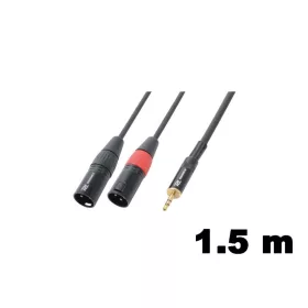   PD Connex CX70-1,5 sztereo jelkábel (3,5 mm Jack - 2x XLR papa) - (1,5 m)
