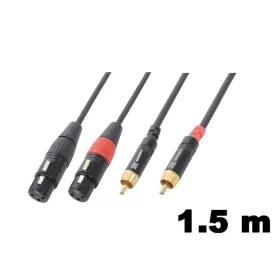   PD Connex CX68-1,5 sztereo jelkábel (2x XLR mama - 2x RCA papa) - (1,5 m)