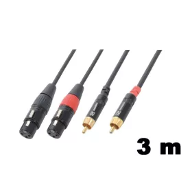   PD Connex CX68-3 sztereo jelkábel (2x XLR mama - 2x RCA papa) - (3 m)