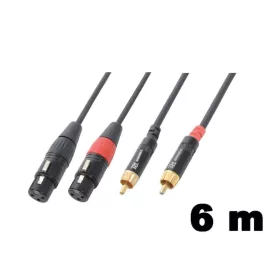   PD Connex CX68-6 sztereo jelkábel (2x XLR mama - 2x RCA papa) - (6 m)