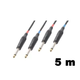   PD Connex CX72-5 sztereo jelkábel (2×6,3 mm Jack - 2×6,3 mm Jack) - (5 m)