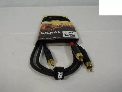 PD Connex CX85-1,5 sztereo jelkábel (3,5 mm Jack - 2x RCA) - (1,5 m)