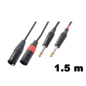   PD Connex CX64-1,5 sztereo jelkábel (2x XLR papa - 2×6,3 mm Jack) - (1,5 m)