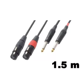   PD Connex CX62-1,5 sztereo jelkábel (2x XLR mama - 2×6,3 mm Jack) - (1,5 m)