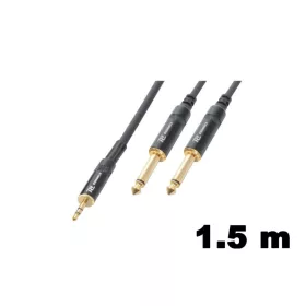   PD Connex CX86-1,5 sztereo jelkábel (3,5 mm Jack - 2×6,3 mm Jack) - (1,5 m)