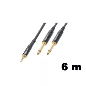   PD Connex CX86-6 sztereo jelkábel (3,5 mm Jack - 2×6,3 mm Jack) - (6 m)
