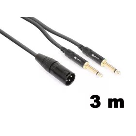   PD Connex CX56-3 sztereo jelkábel (XLR papa - 2×6,3 mm Jack) - (3 m)