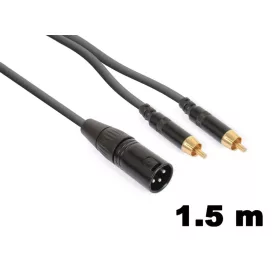   PD Connex CX58-1,5 sztereo jelkábel (XLR papa - 2x RCA) - (1,5 m)