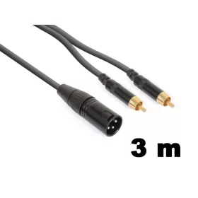   PD Connex CX58-3 sztereo jelkábel (XLR papa - 2x RCA) - (3 m)