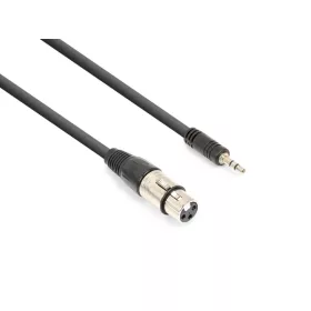   Vonyx CX320-05 sztereo jelkábel (3,5 mm Sztereo Jack - XLR mama) - (0,5 m)