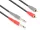 Vonyx CX324-3 sztereo jelkábel (2×6,3 mm Jack - 2x RCA) - (3 m)
