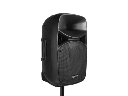 Vonyx VPS152A 1000W (15") aktív + passzív hangfal szett állványokkal (MP3 + BLUETOOTH)