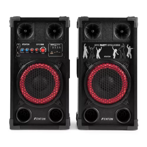 Fenton SPK-108 400W (8") aktív + passzív hangfal szett (MP3 + BLUETOOTH)