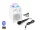 Vonyx SBS50W akkumulátoros hordozható hangfal 50W (1xMik + Bluetooth + LED Ball) - fehér