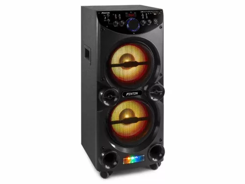 Fenton Live2104 Karaoke szett kereken, USB,SD,Bluetooth, RGB led, 2 mikrofon