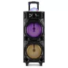 Fenton LIVE290 Karaoke szett kereken, USB,SD,Bluetooth, RGB led, 2 mikrofon, 2x8"