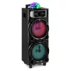 Fenton LIVE290 Karaoke szett kereken, USB,SD,Bluetooth, RGB led, 2 mikrofon, 2x8"